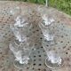 6 antique champagne glasses, chiseled floral motif, collector's item