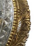 Ceiling light in glass and gold metal