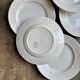 6 St Amand dessert plates in white earthenware