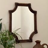 Vintage bamboo mirror