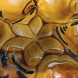 Vintage French Oyster Plate in Majolica from Vallauris, with fishes and shells