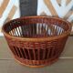 Round wicker basket