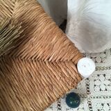 Stool straw sitting bohemian