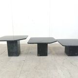 Vintage marble nesting tables or side tables, 1970s