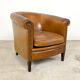 Vintage sheep leather club chair