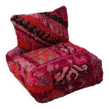 Berber pouf and handmade wool cushion 60 X 60 X 20 CM