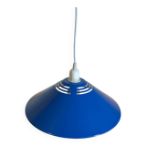 80s blue metal pendant light