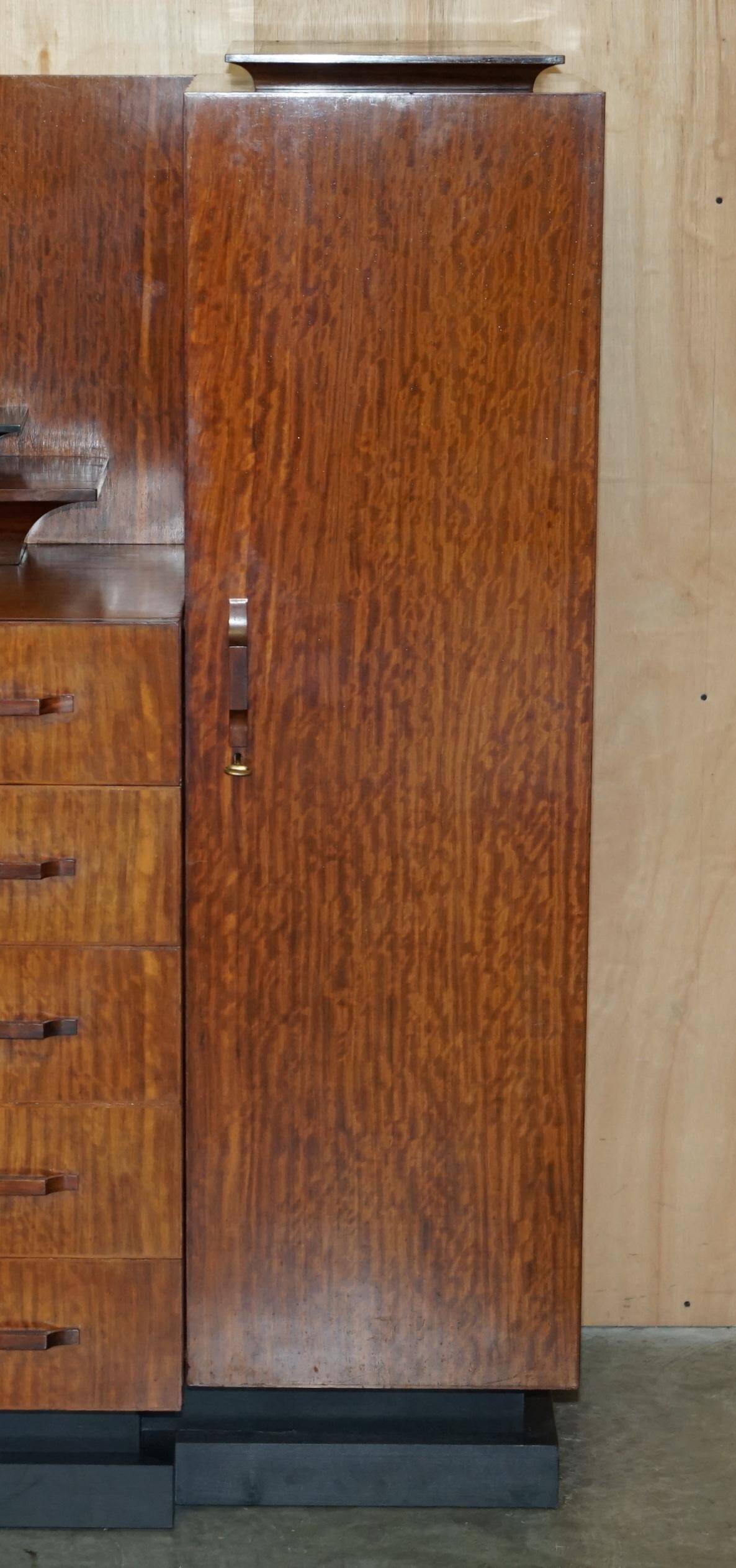 Art Deco Double Wardrobe Chest of Drawers 1920