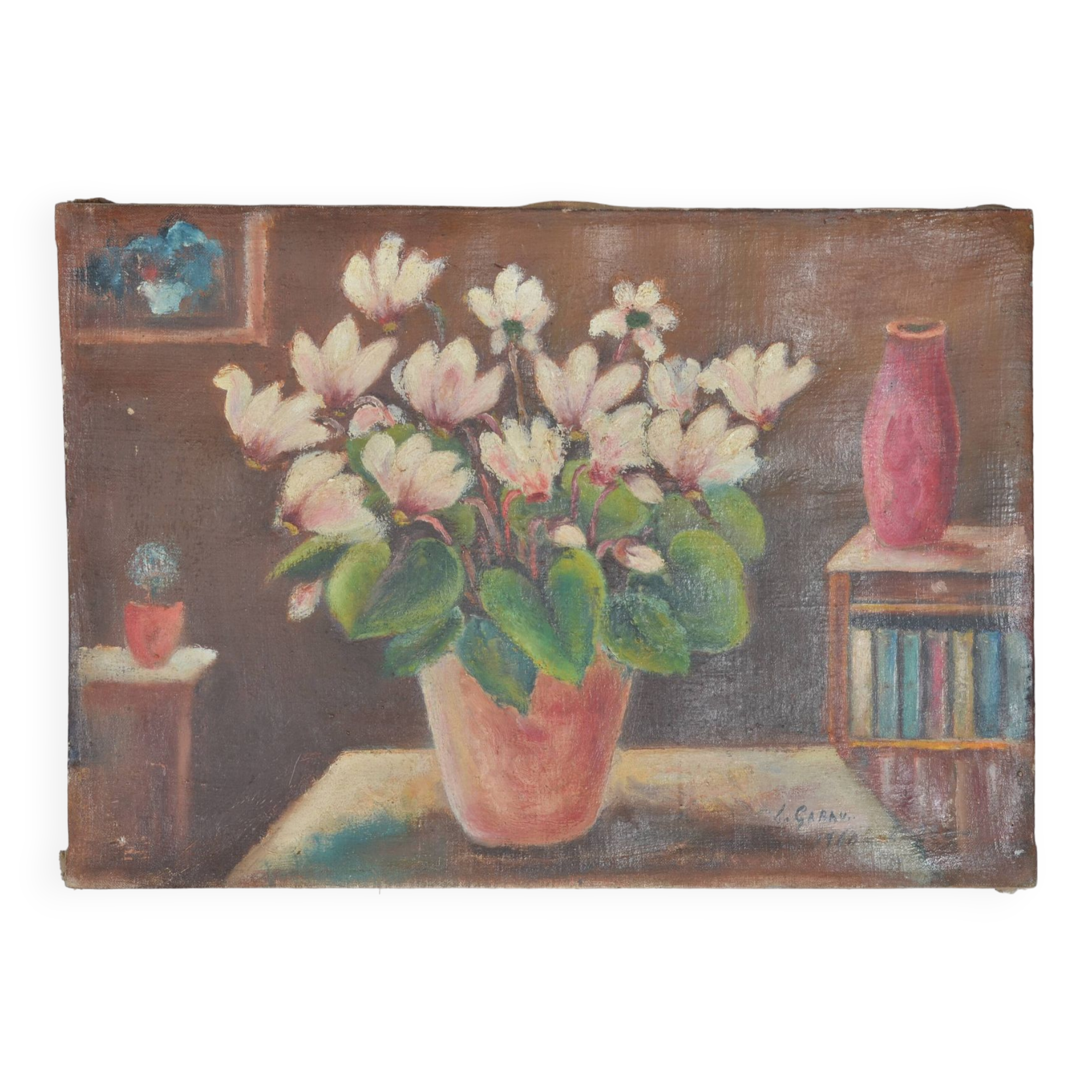 Huile sur toile bouquets de fleurs