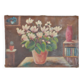 Oil on canvas bouquets of flowers