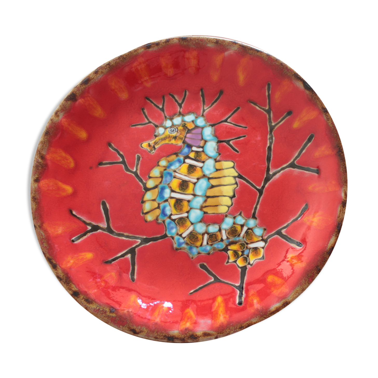 Emile Rocher Saint Ronan earthenware plate