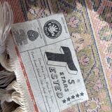Oriental pattern rugs in virgin wool salmon background, 285x195 cm