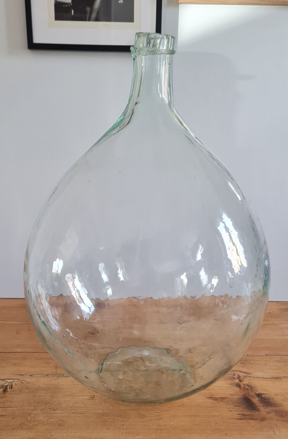 Demijohn in blown glass
