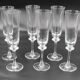 6 flûtes à champagne modèle Saumur cristal Daum France H = 21.5 cm