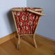 Square-shaped 1960s wicker knitting cart worker