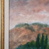 Large oil on canvas Marino Scardigli (1921-2005) - Tuscan landscape 124x94 cm