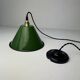 Set of 3 enamelled conical industrial pendants