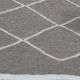 Tapis descente de lit gris et blanc 73x139cm