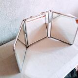 Mirror beveled triptych 56x24cm