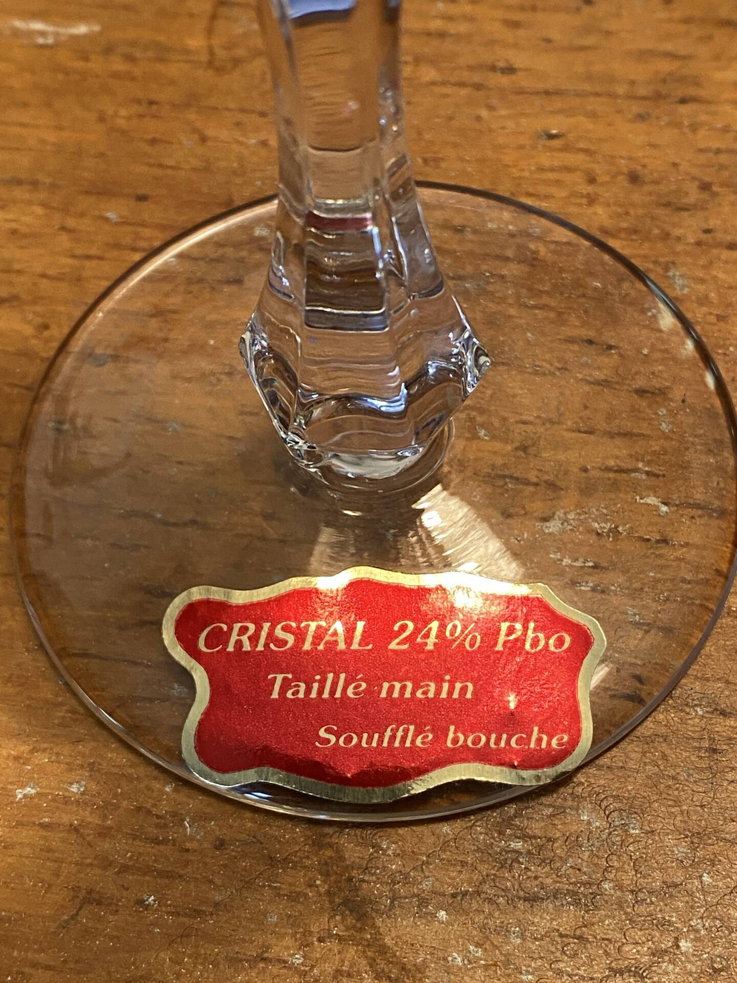 Champagne flutes, cut crystal from Lorraine, with original box.