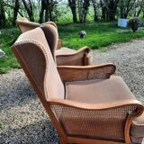 Set of 2 english canne chairs