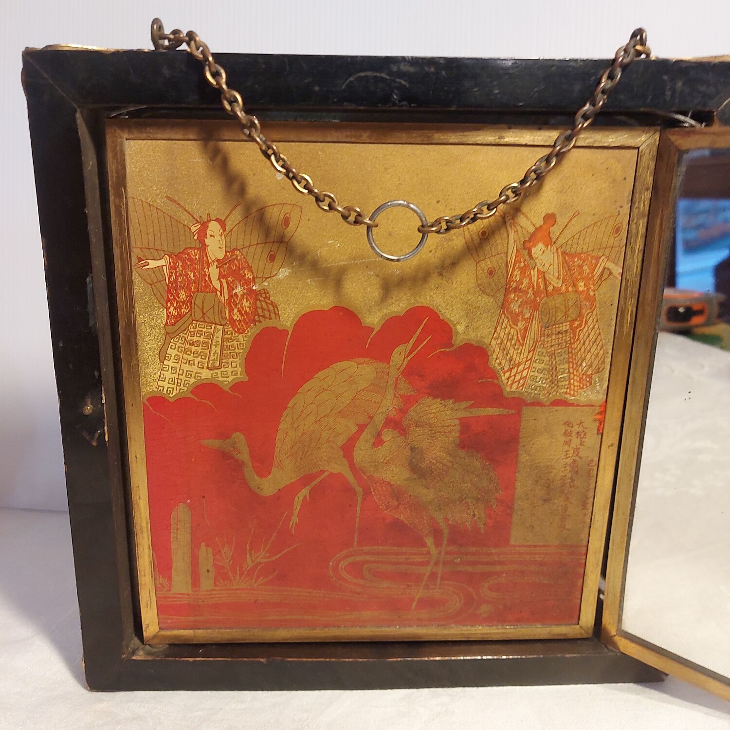 Napoleon III Asian triptych mirror