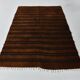 Tapis Kilim vintage en laine terracotta à motif rayé