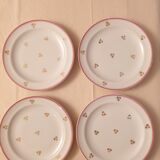 Suite of 4 Limoges dessert plates