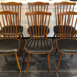 Set of 6 Baumann Menuet chairs, vintage, 1970s