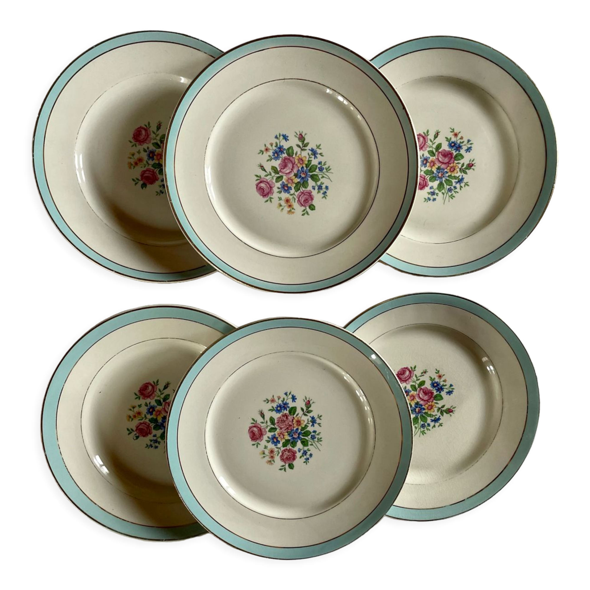Vintage floral plates