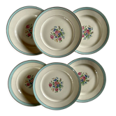 Assiettes fleuries vintage