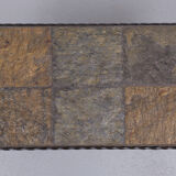 Slate stone brutalist nesting tables, 1970s, france