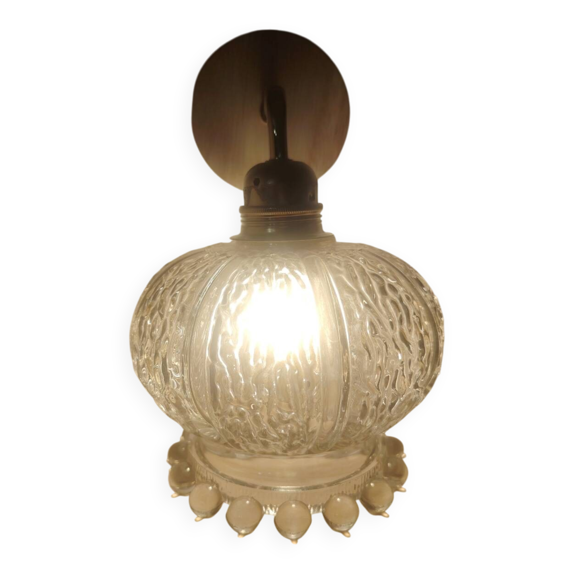 Glashütte Limburg textured pearl wall light
