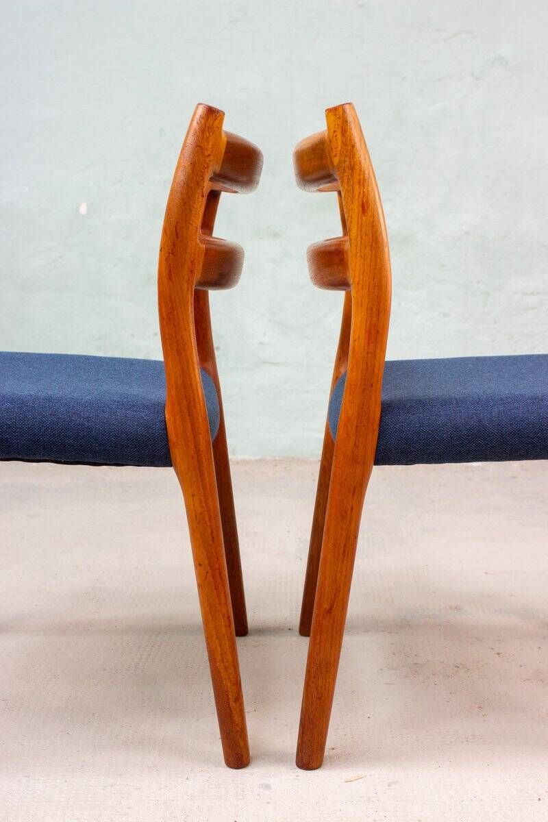 Set of 2 Model No. 84 Teak Chairs by Niels Otto Møller, Denmark, 1960s