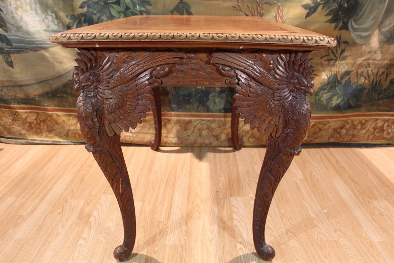 19th century carved center table
