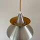 Vintage Danish chrome/ochre pendant - Doo Wop style lamp