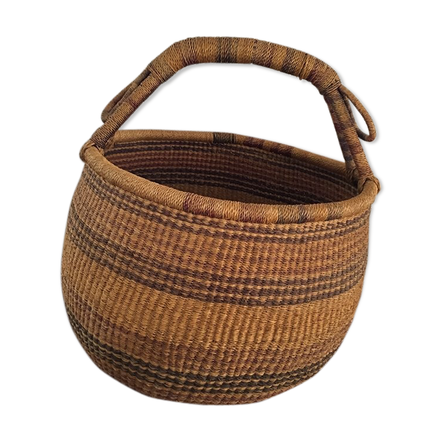 Old round African basket
