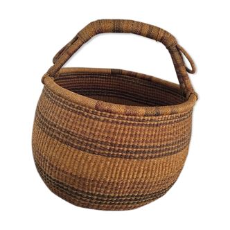 Old round African basket