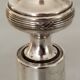 Liquor service crystal carafe glasses silver metal
