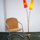 Vintage Stehlampe Cosack en fibre de verre Messing