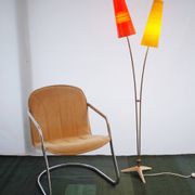Vintage Stehlampe Cosack en fibre de verre Messing