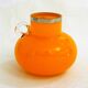 Petit vase opalin orange vintage Carnaby 1960'