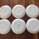 6 plates with appetizers Moulin des Loups Vichy, green tiles
