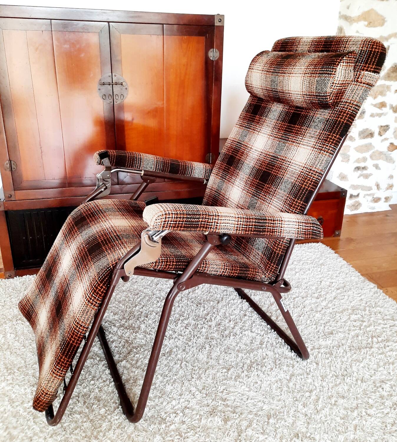 Vintage reclining armchair Lafuma
