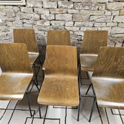 6 chaises Hiller empilable 1970