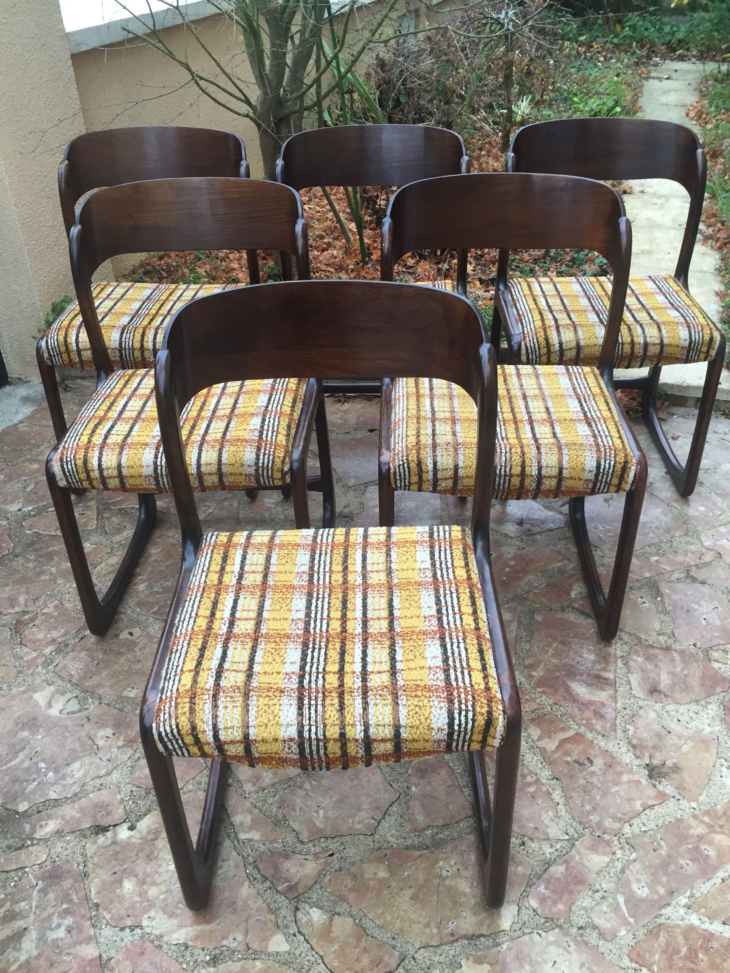 Set of 6 chairs sled Baumann