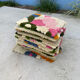 80s floral rug handmade tapitouf in pieces