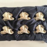Set of 6 solid silver knife holders