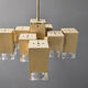 Vintage cubic chandelier by Gaetano Sciolari, 1970s