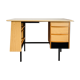 Bureau moderniste métal chêne et formica vintage années 60